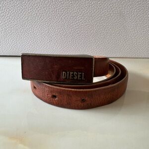 Diesel brown leather belt - size 80